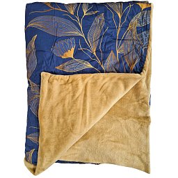 Obrázek pro produkt Zateplená kombinovaná deka v polštáři Zlaté listy150X200 50X60
