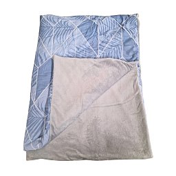 Obrázek pro produkt Zateplená kombinovaná deka v polštáři Kapradí modré 150X200 50X60