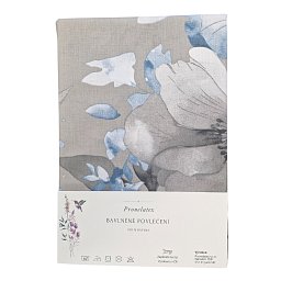 Obrázek pro produkt Bavlněné povlečení Magnolie šedá 140X200 70X90