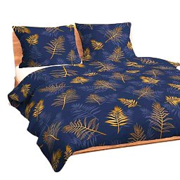 Obrázek pro produkt Bavlněné povlečení Kapradí zlaté 140X200 70X90